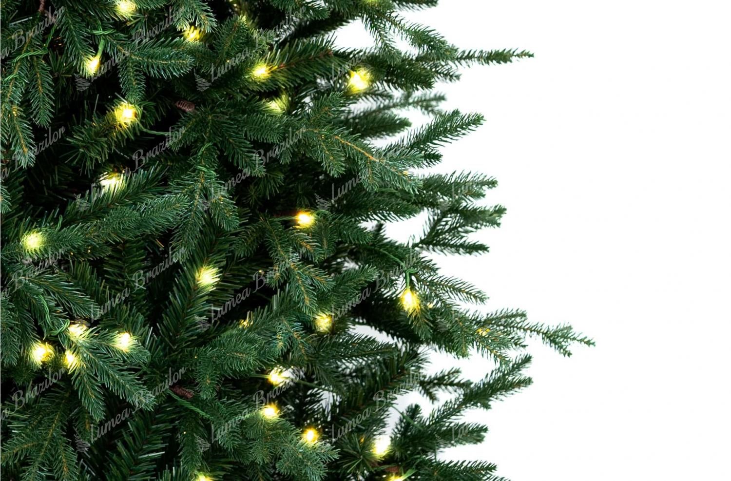Pom de Crăciun artificial 3D Molid de pădure LED