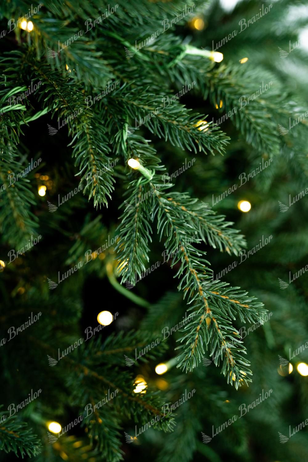 Pom de Crăciun artificial 3D Molid de pădure LED