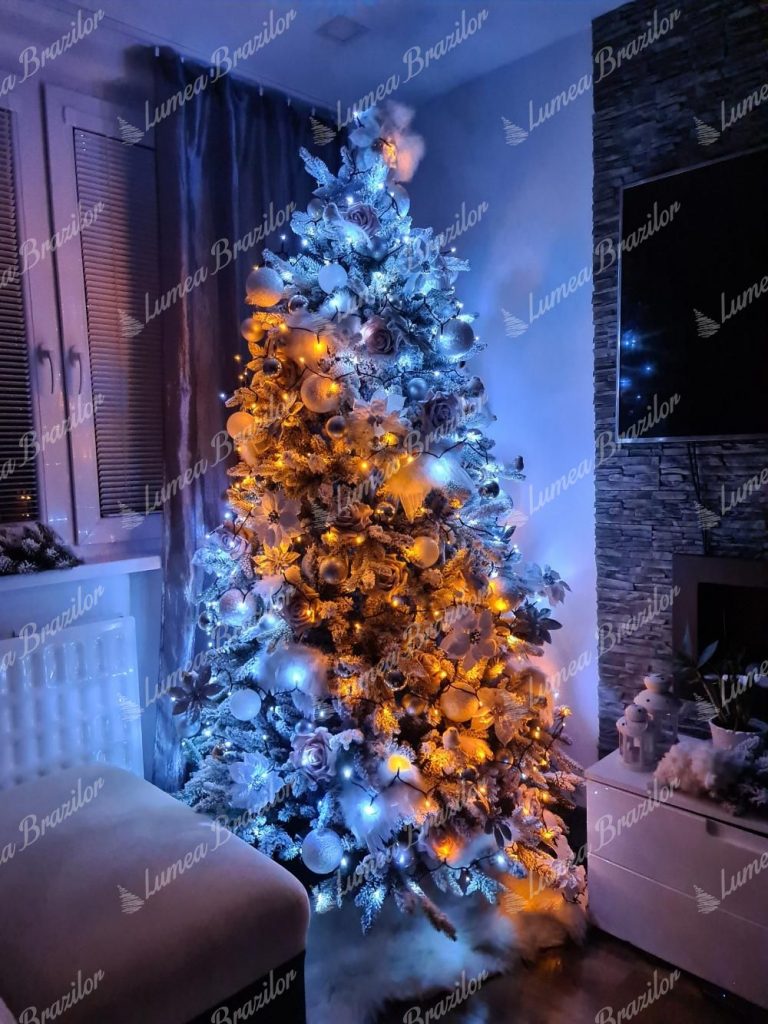 Instalație de Crăciun în ediție gold cu LED-uri pentru pomul de Crăciun Twinkly