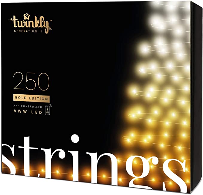 Instalație de Crăciun în ediție gold cu LED-uri pentru pomul de Crăciun Twinkly