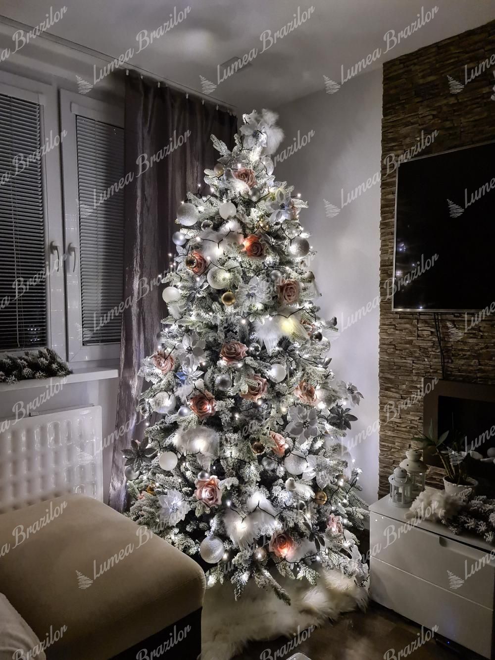 Instalație de Crăciun în ediție gold cu LED-uri pentru pomul de Crăciun Twinkly