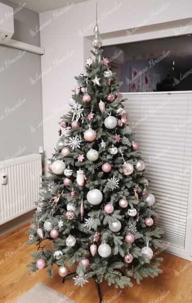 Pom de Crăciun artificial 3D Molid Înghețat 180cm