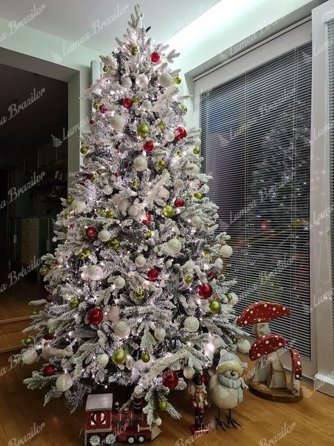 brad alb impodobit - Pom de Crăciun artificial 3D Molid Royal 240cm