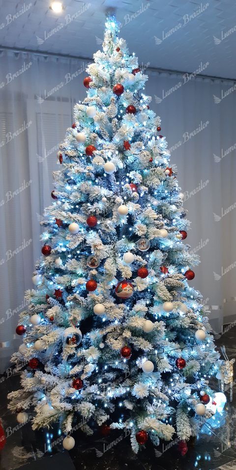 Pom de Crăciun artificial Pin Alb 240cm