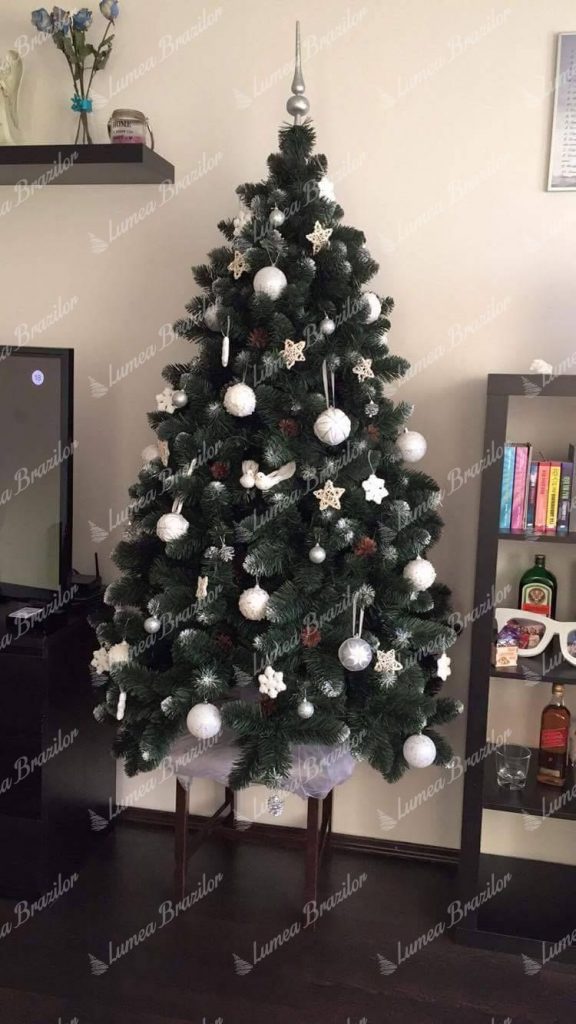 Pom de Crăciun artificial Pin Înzăpezit 180cm