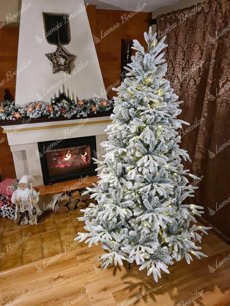 Pom de Crăciun artificial 3D Brad Siberian LED