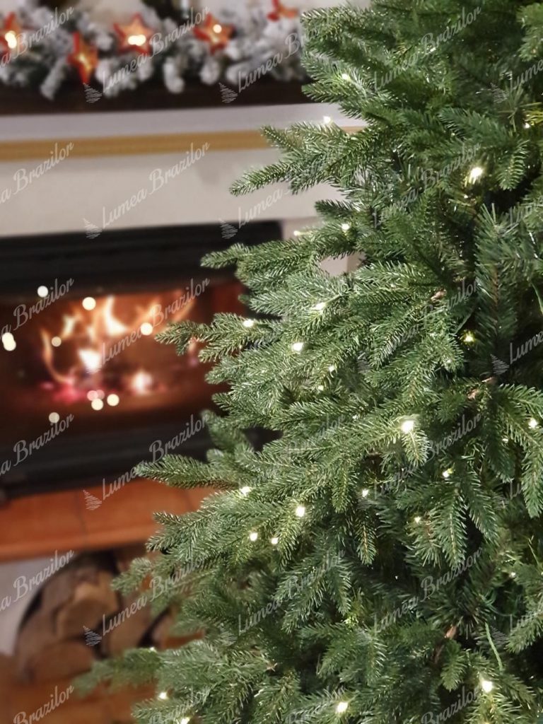 Pom de Crăciun artificial 3D Molid de pădure LED
