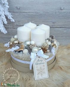 Cununa de advent alb