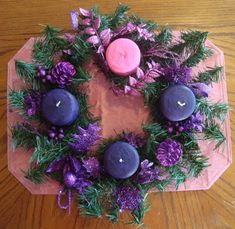 Cununa de advent purpurie