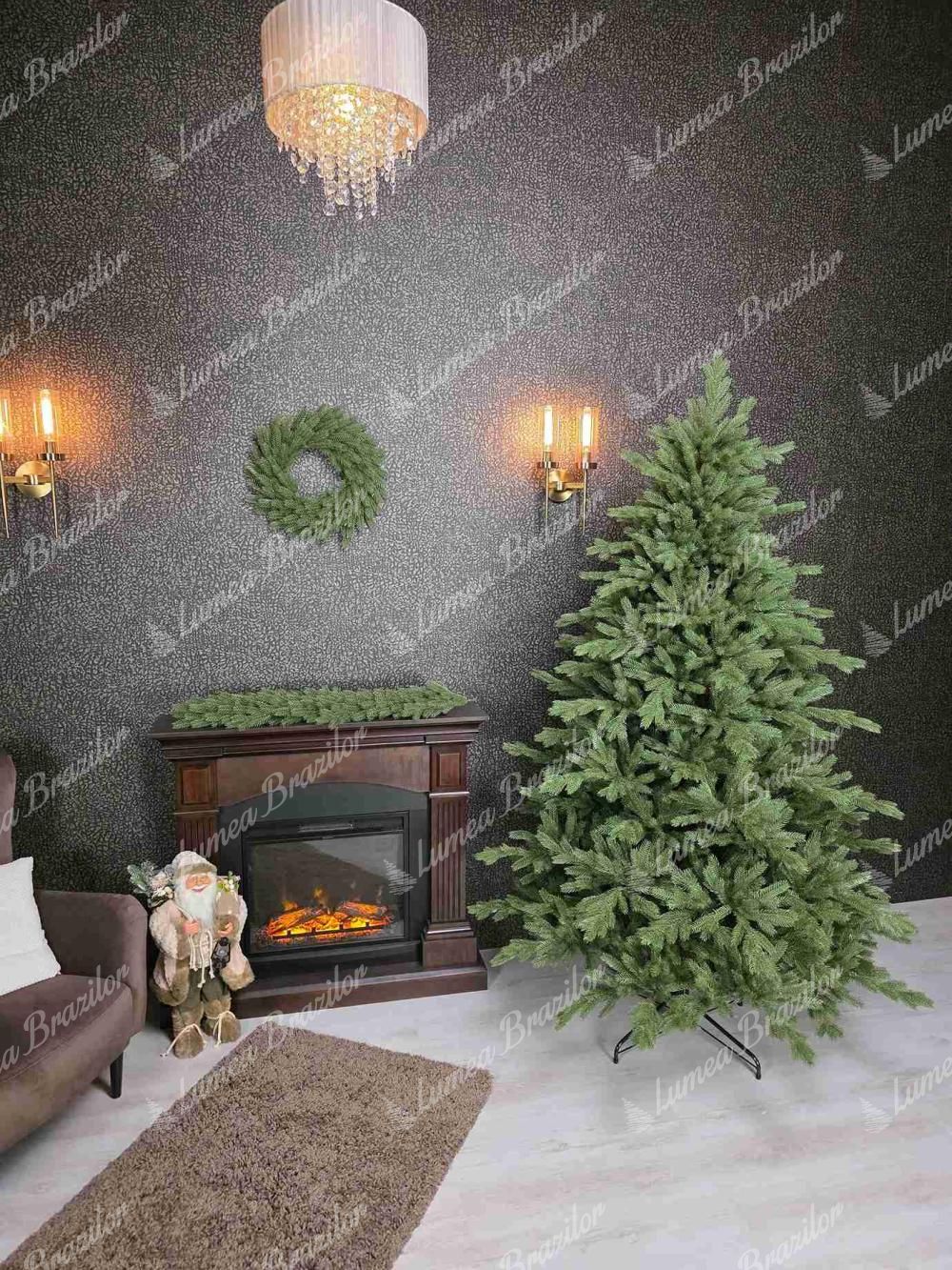 Brad de Crăciun FULL 3D artificial Molid Exclusiv 210cm