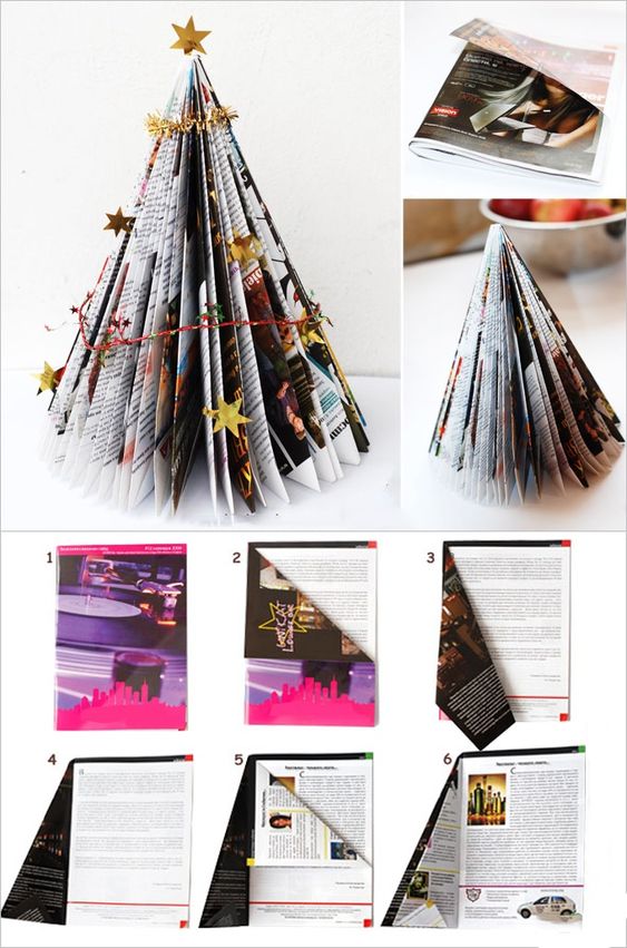 Ornamente de brad dintr-o revistă