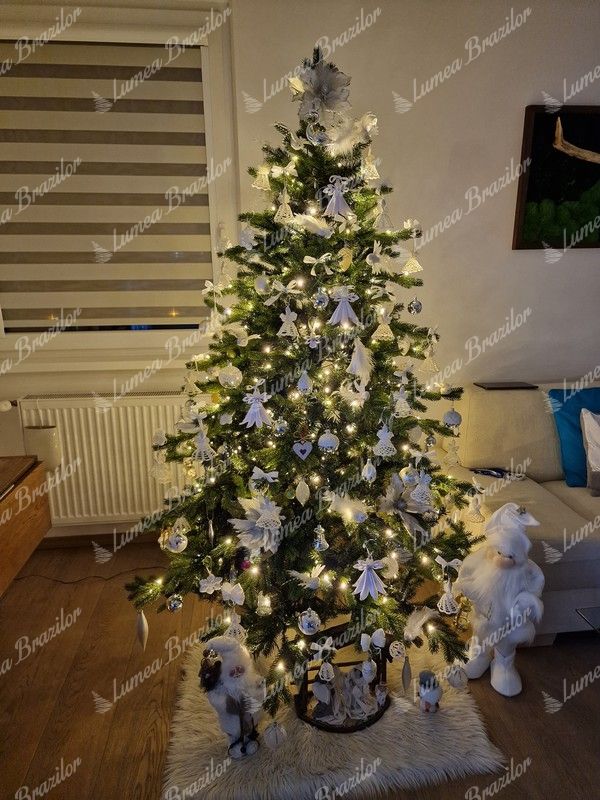 Împodobit Brad de Crăciun 3D artificial Molid Exclusiv 180cm