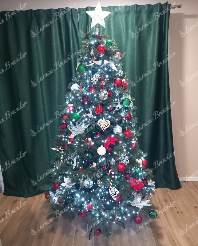 Împodobit Brad de Craciun artificial 3D Himalaya Pin 210cm