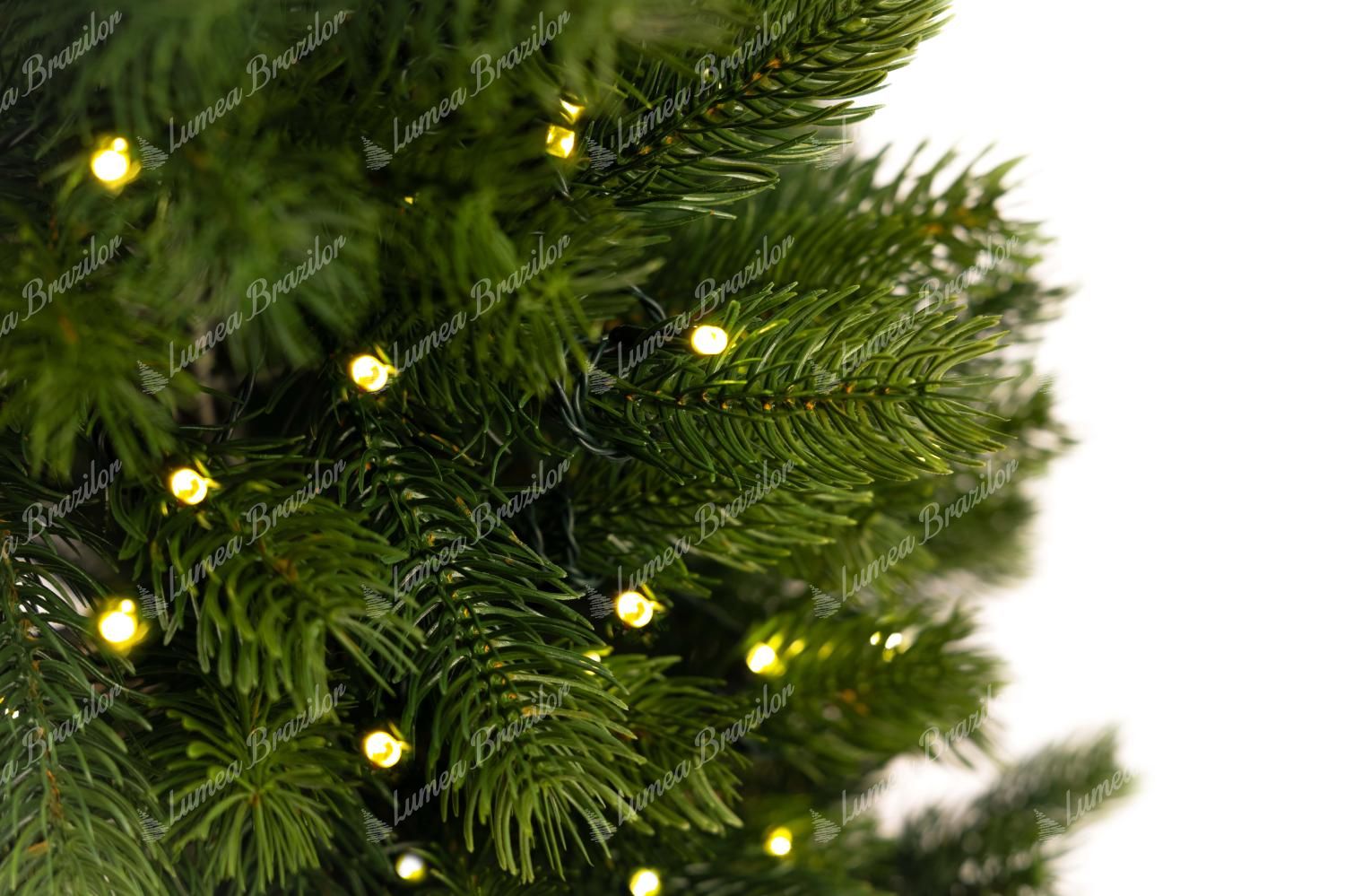 Brad de Crăciun artificial 100% 3D Mini Spruce LED
