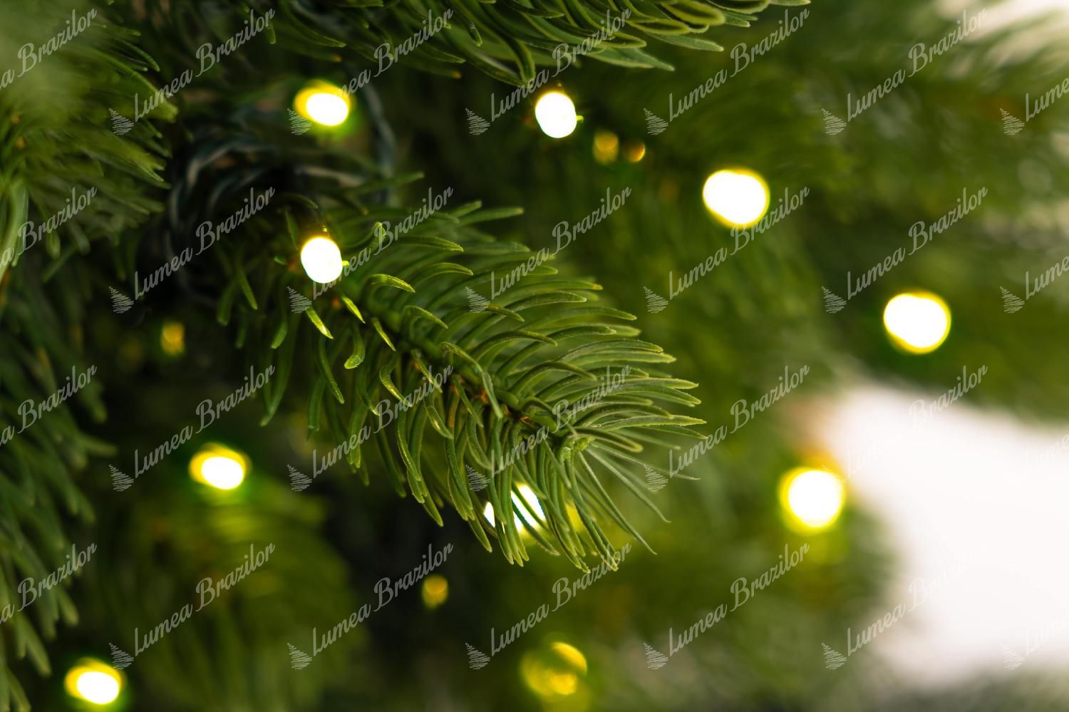 Brad de Crăciun artificial 100% 3D Mini Spruce LED