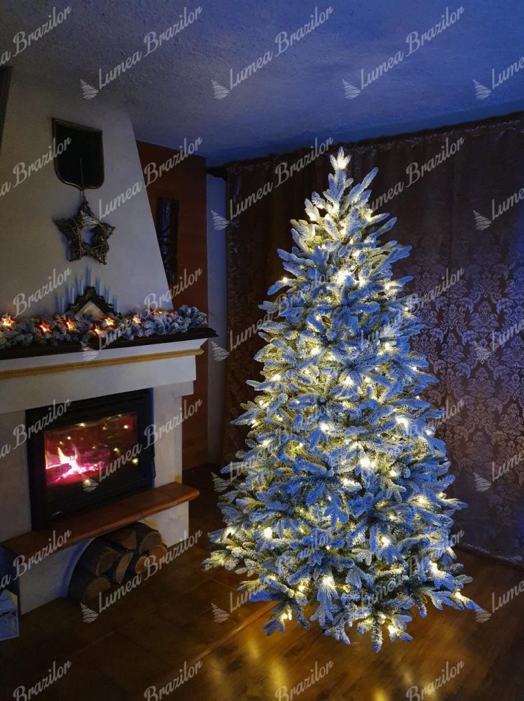 Pom de Crăciun artificial 3D Molid Royal LED