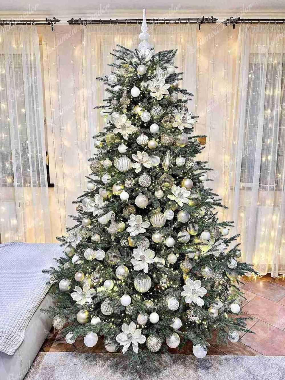 Pom de Crăciun artificial 3D Molid Masiv 210cm