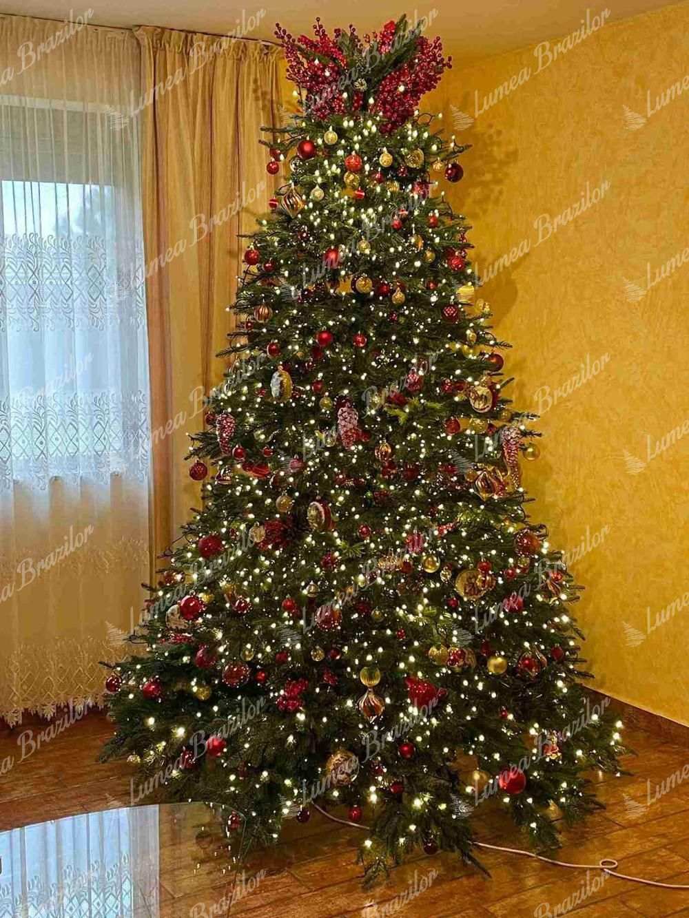 Pom de Crăciun artificial 3D Molid Masiv 240cm