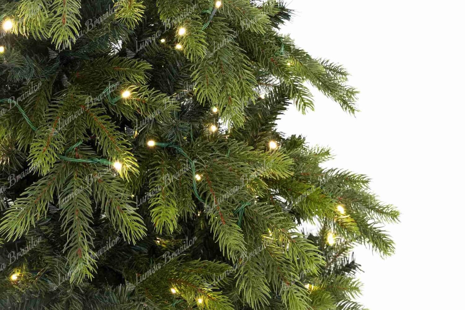 Pom de Crăciun artificial 3D Molid Scandinav 240cm LED600