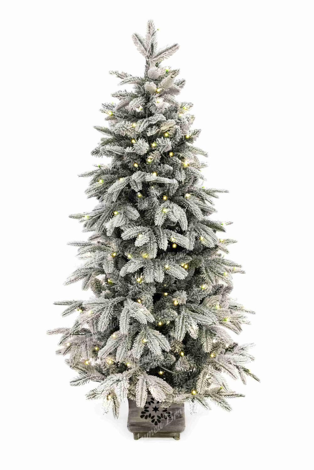Brad artificial în ghiveci 3D Molid Arctic 120cm 200LED