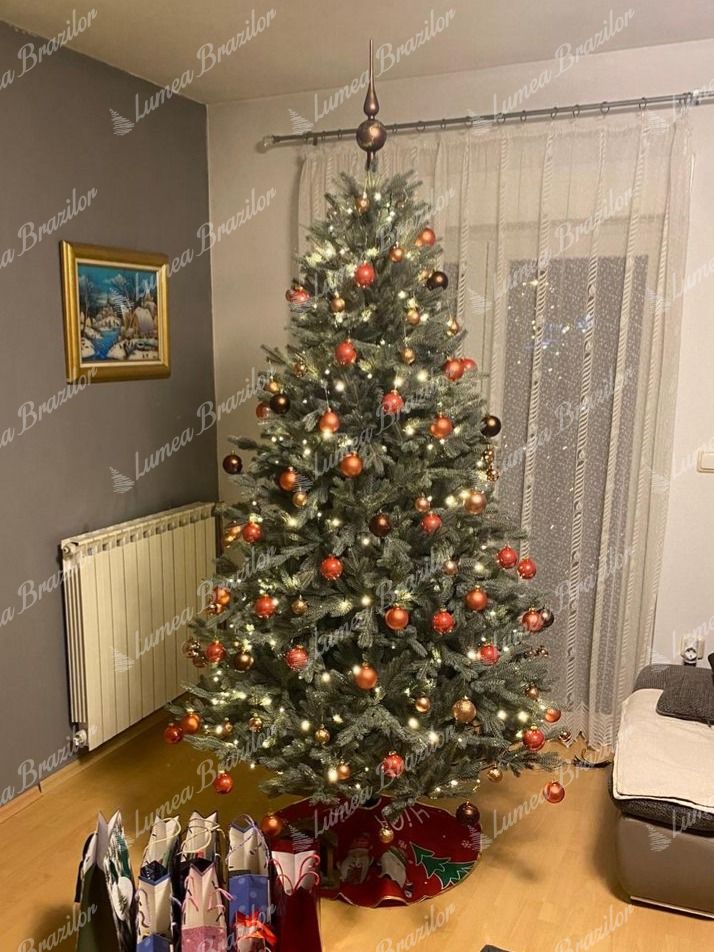Pom de Crăciun artificial FULL 3D Molid Înghețat 210cm