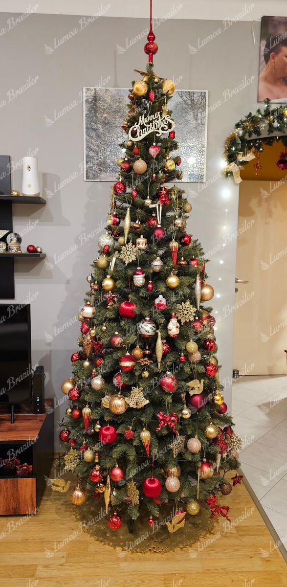 Pom de Crăciun artificial Molid Norvegian Slim 220cm