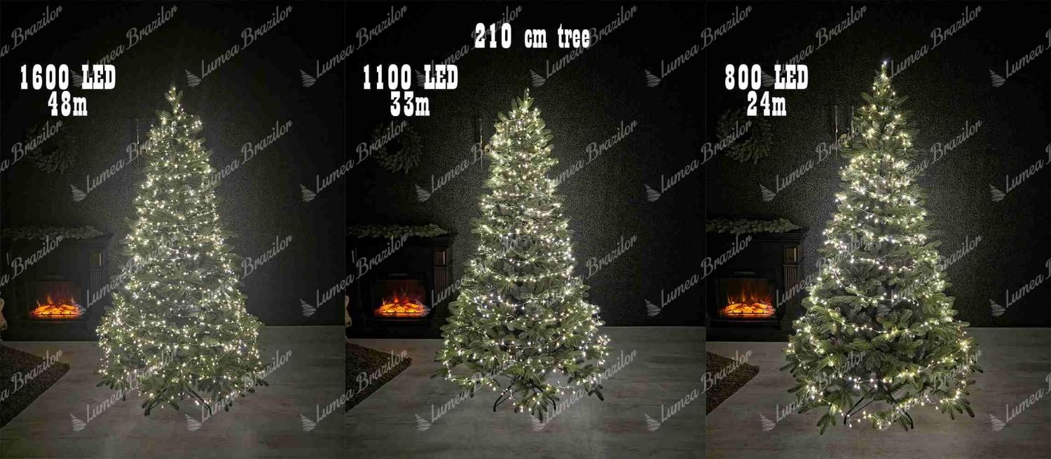NANO LED luminițe de Crăciun pentru brad alb cald 24m 800LED