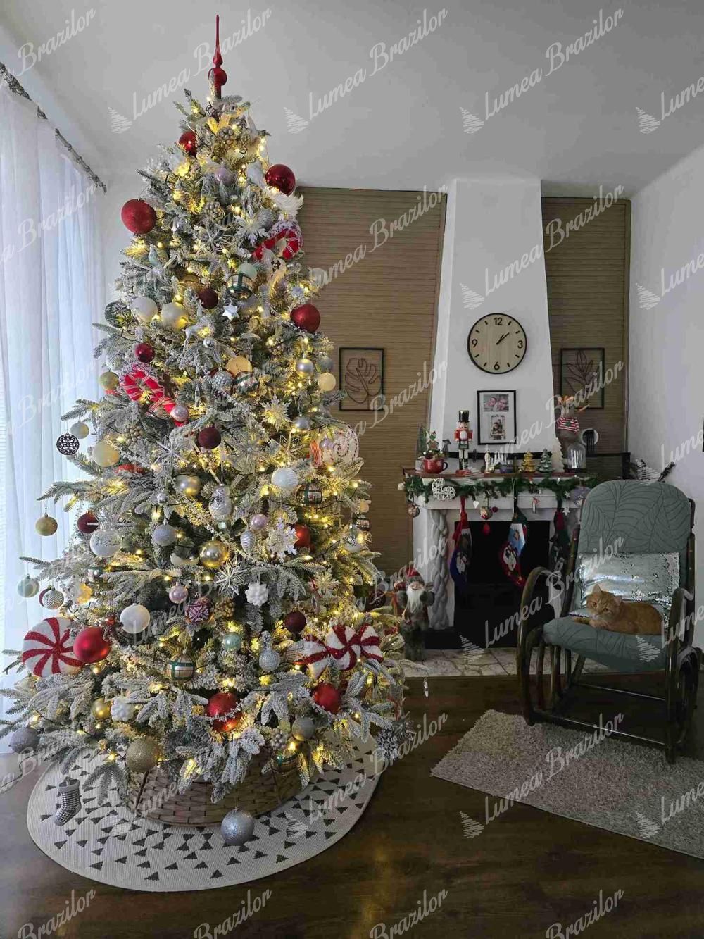Pom de Crăciun artificial 3D Brad Siberian 240cm