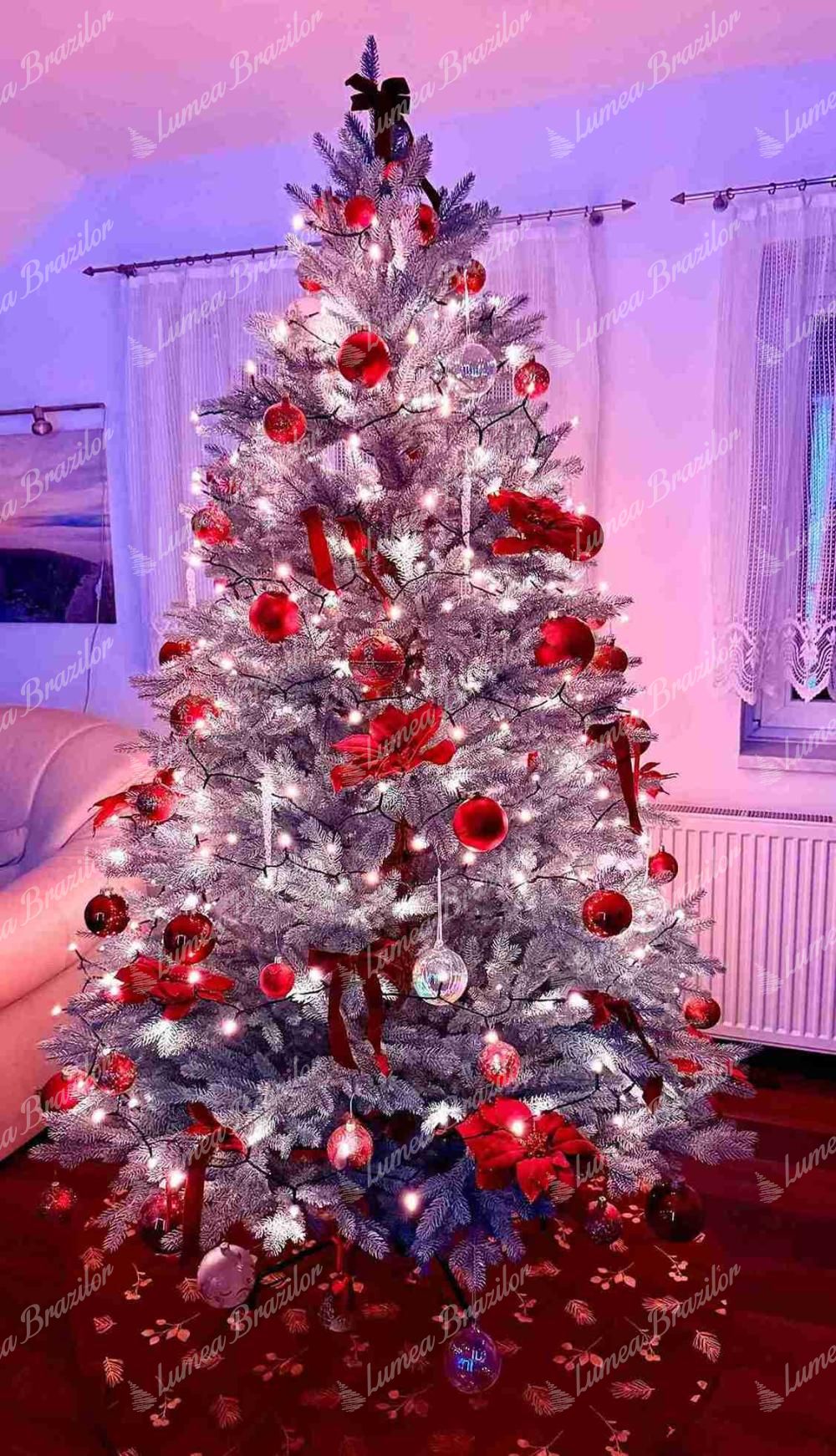 Pom de Crăciun artificial FULL 3D Molid Înghețat 210cm
